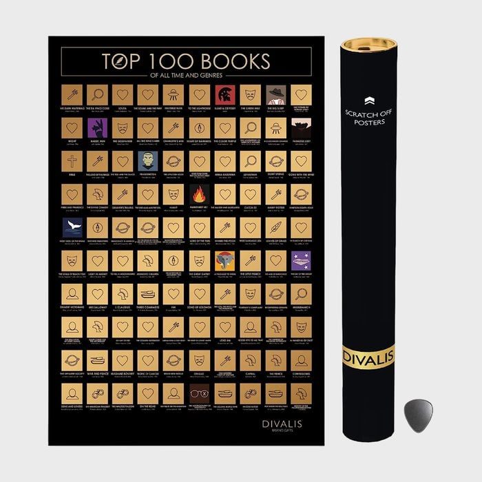 Divalis 100 Books Scratch Off Poster Ecomm Via Amazon.com 