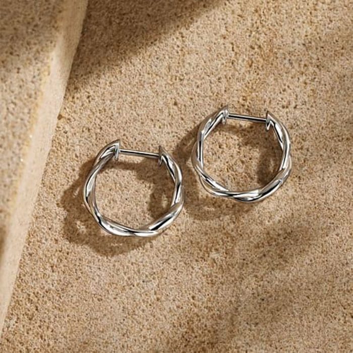 Gabriel Co. Stronger Together Huggie Earrings Ecomm Via Gabrielny.com 