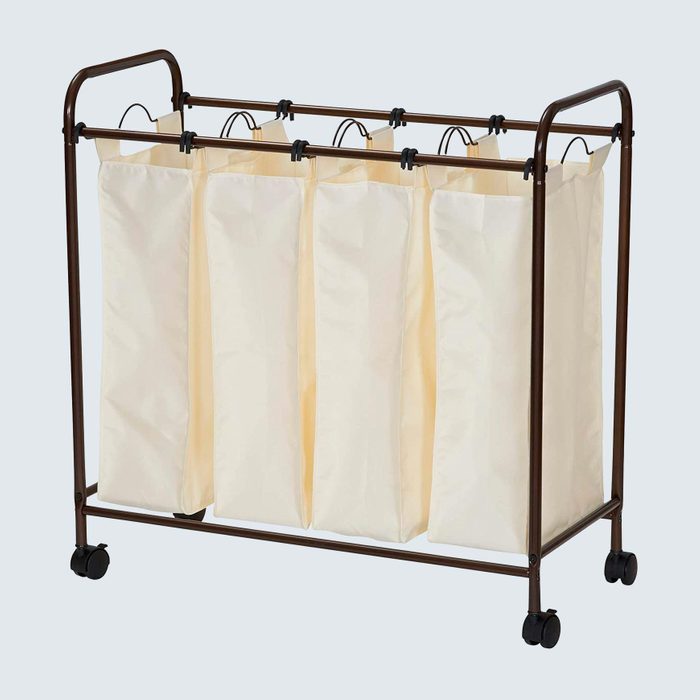Household Essentials 7173 Rolling Quad Laundry Sorter With Removable Hamper Bags Via Amazon