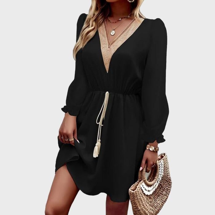 Long Sleeve Dress With Tassel Ecomm Via Amazon.com 