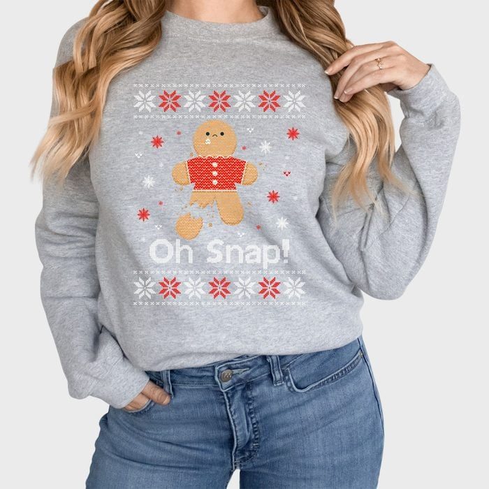 Oh Snap Gingerbread Sweater Ecomm Via Thethreerosesgoods Etsy.com 