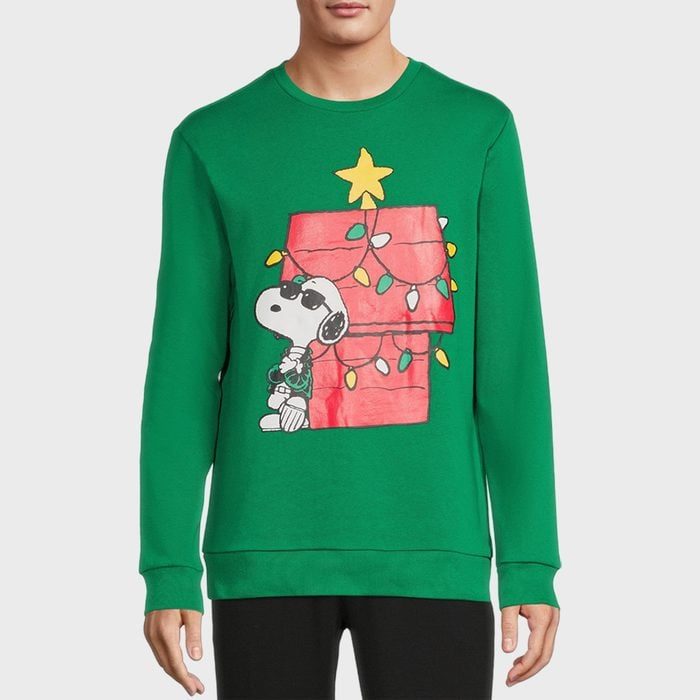 Peanuts Snoopy Mens Christmas Fleece Ecomm Via Walmart.com 