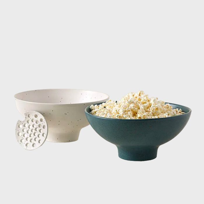 Popcorn Bowl With Kernel Sifter Ecomm Via Uncommongoods.com 