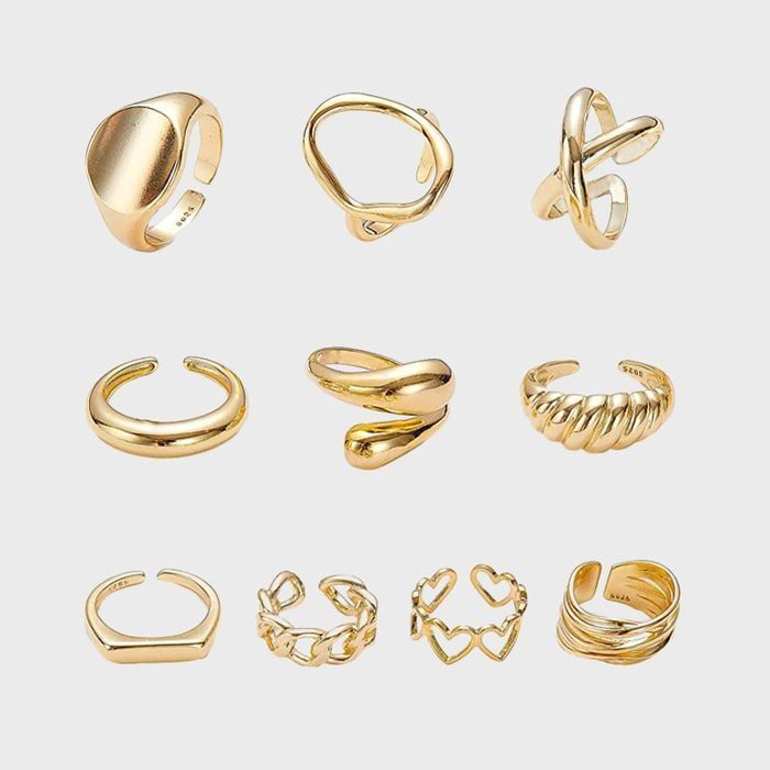 Rd Ecomm 0pcs Gold Dome Chunky Rings Via Amazon.com 