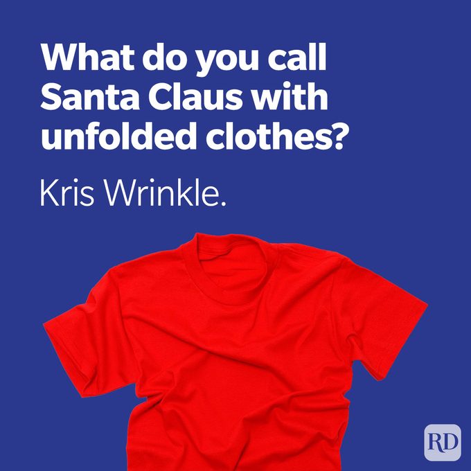 Christmas Joke Wrinkled T Shirt With Unfolded Clothes Joke