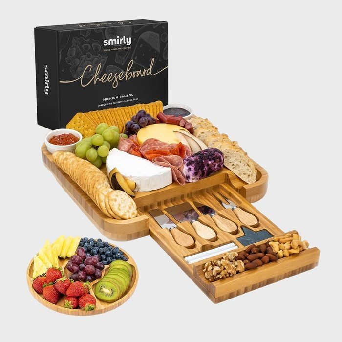 Smirly Bamboo Cheese Board Set Ecomm Via Amazon.com 