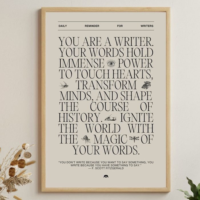 Writing Motivation Poster Ecomm Via Poetify Etsy.com 