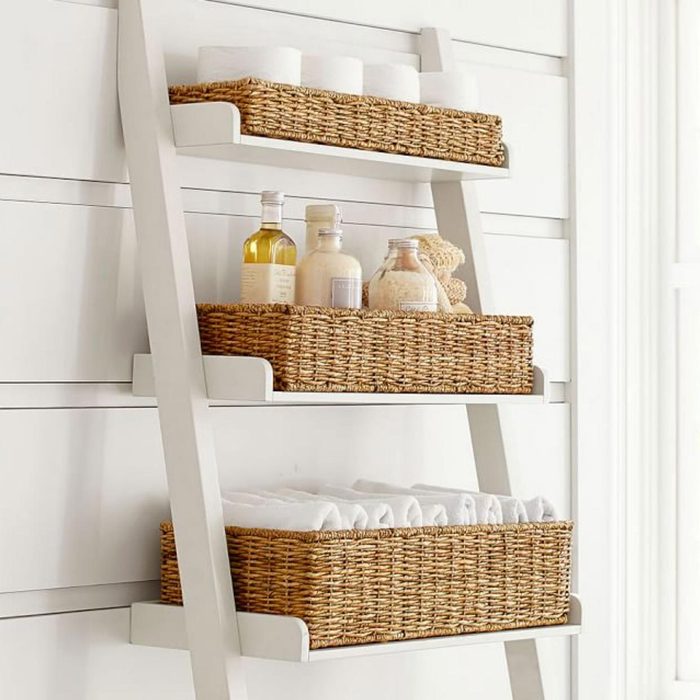 Ainsley Over The Toilet Ladder With Baskets Via Potterbarn.com 
