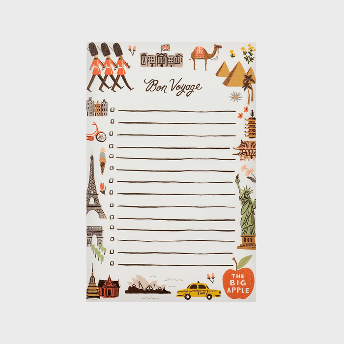 Bon Voyage Checklist Notepad Ecomm Via Riflepaperco.com 