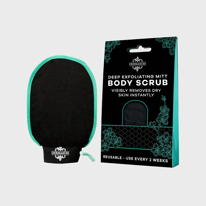 Dermasuri Deep Exfoliating Mitt Body Scrub Ecomm Via Amazon.com 