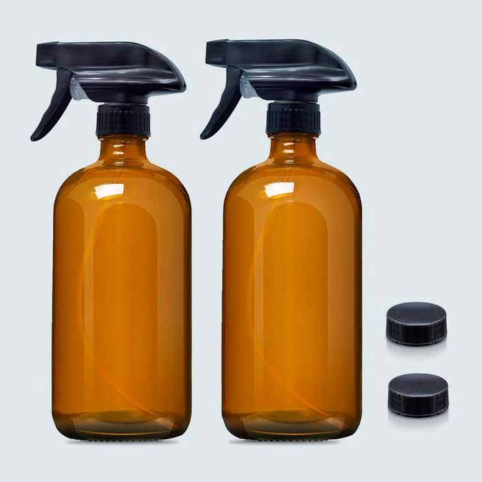 Empty Amber Glass Spray Bottles Refillable 16 Oz Containers Via Amazon