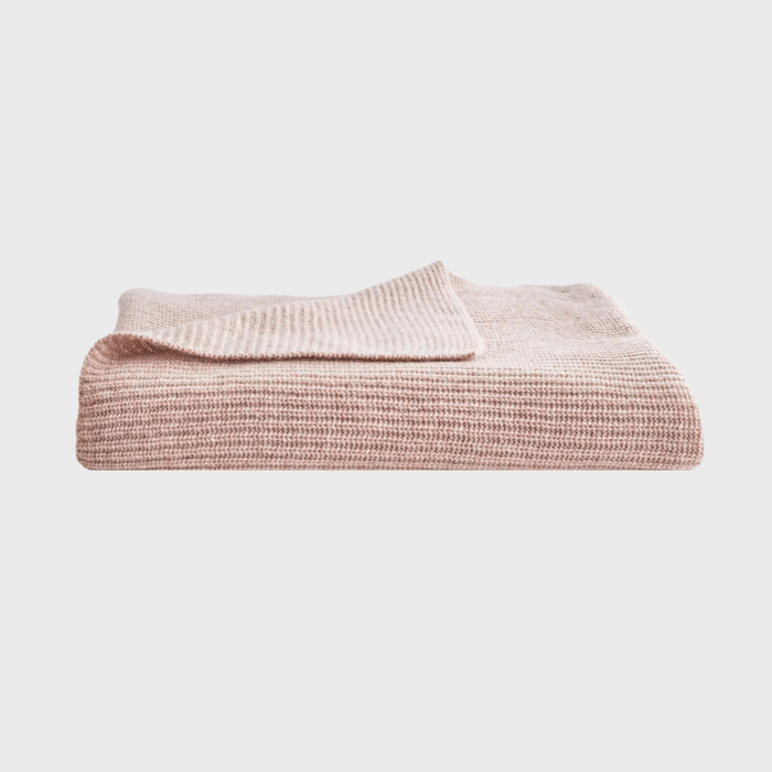 Ribbed Knit Cashmere Throw Ecomm Via Onequince.com 