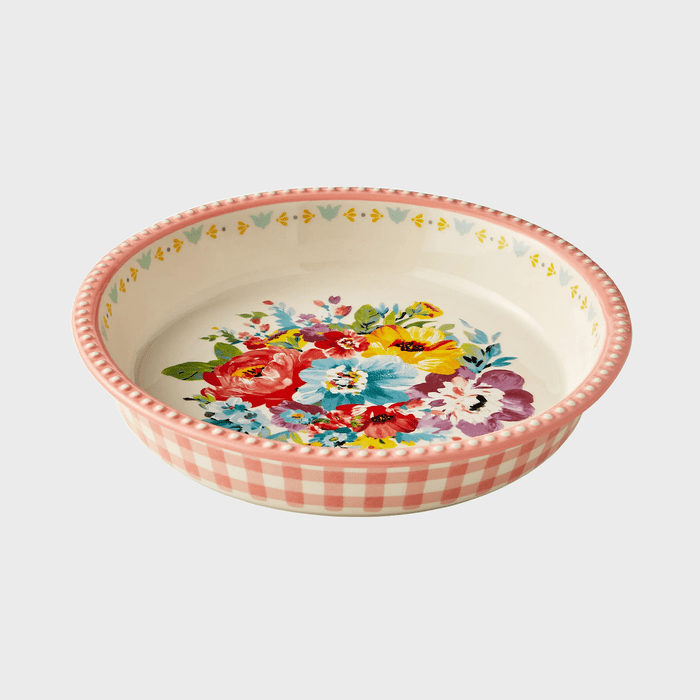 Thepioneer Woman Sweet Romance Blossoms Ceramic Pie Plate Ecomm Via Walmart.com 