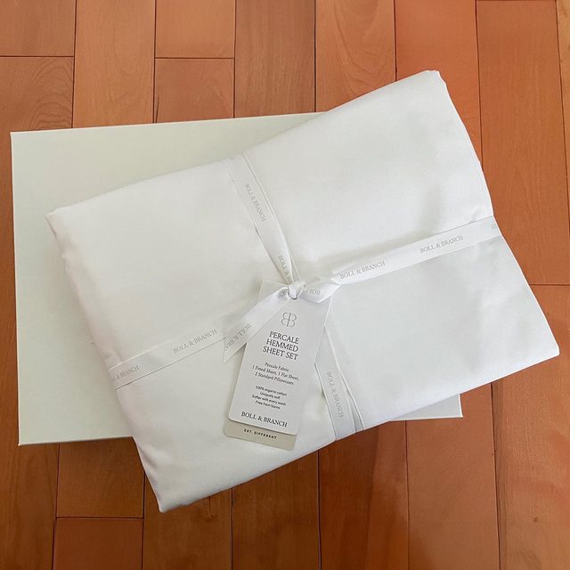 Boll and Branch Percale Hemmed Sheet Set