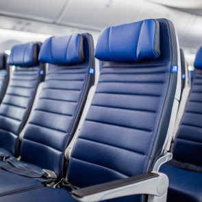 Dark Blue Passenger Airplane Seats