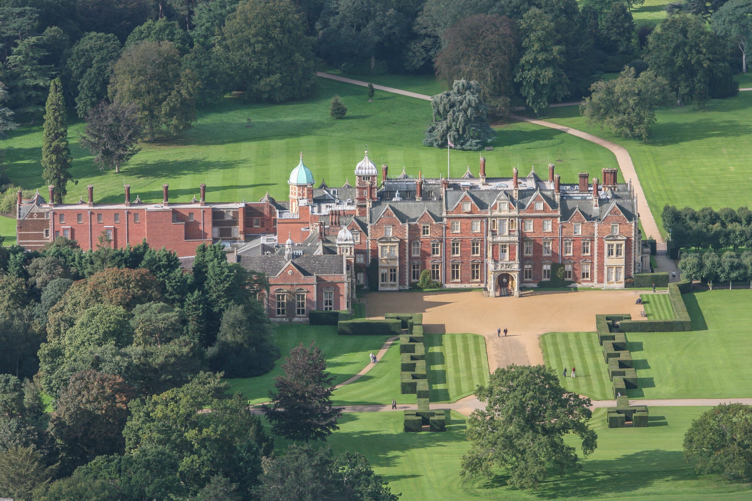 Aerial View Of Sandringham Hall and estate