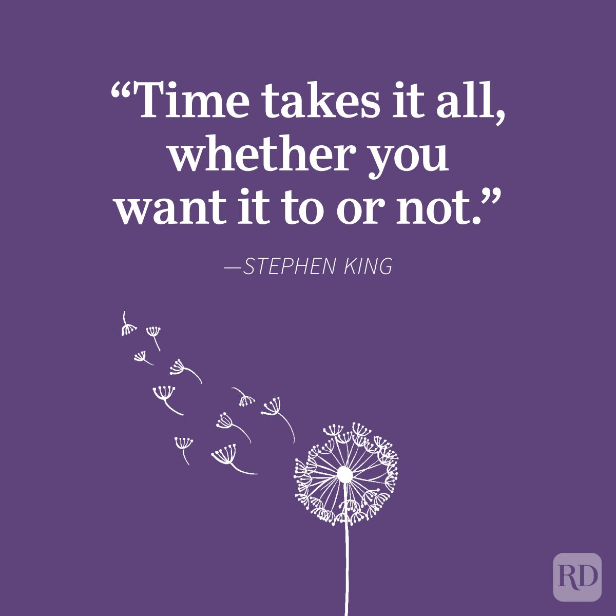 Life Is Short Quotes on dark purple background with dandelion flying away doodle