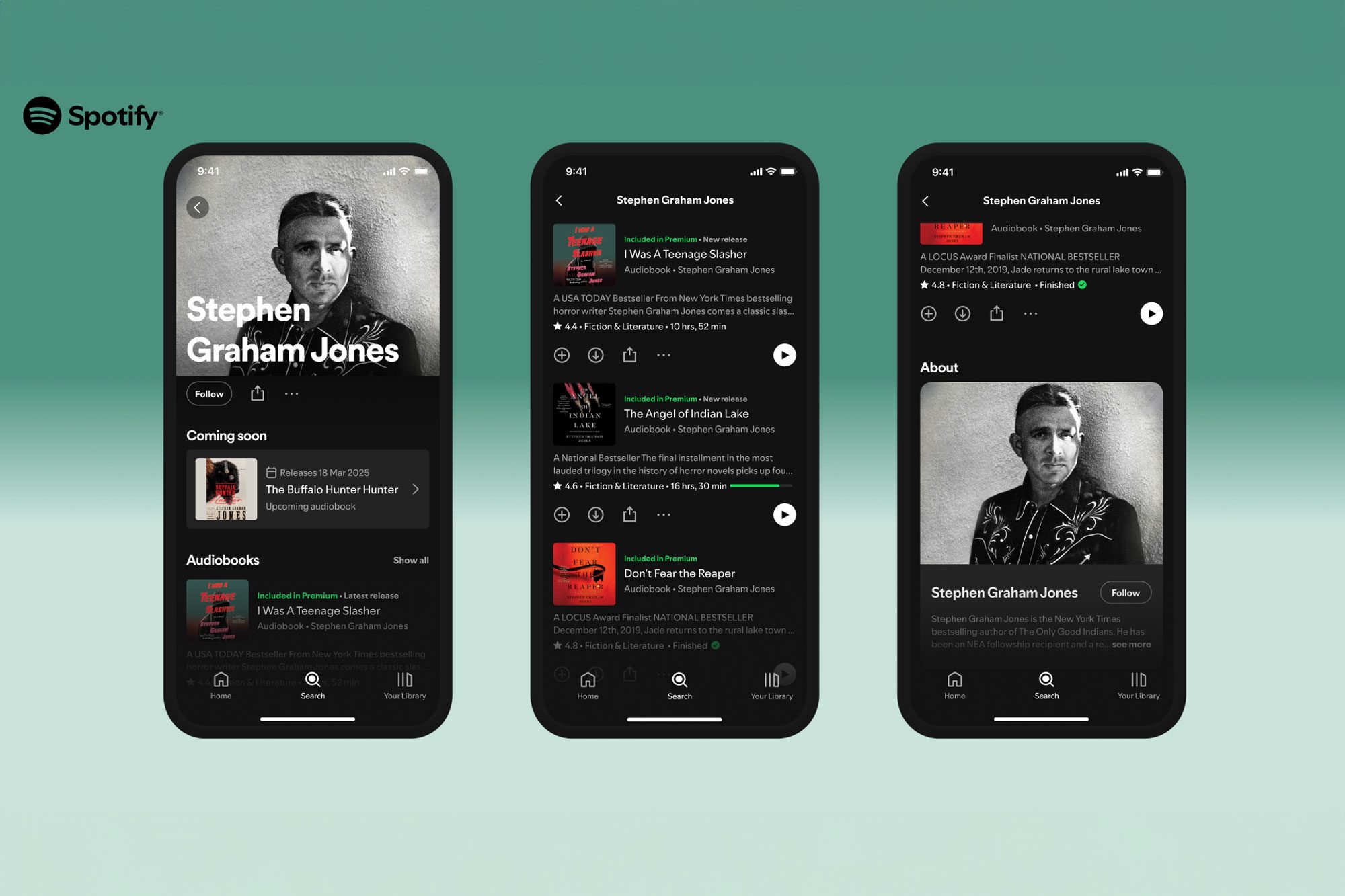 Spotify Is Rolling Out New Audiobook Features Author Page Static Asset