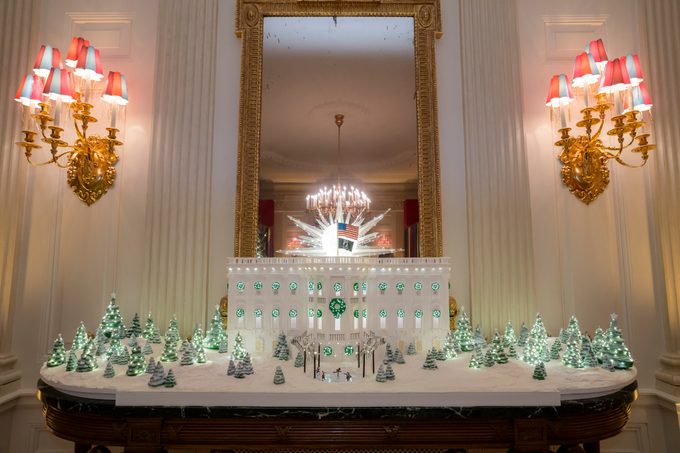 The State Dining Rooml of the White House is decorated for the holidays, Sunday, December 1, 2024.