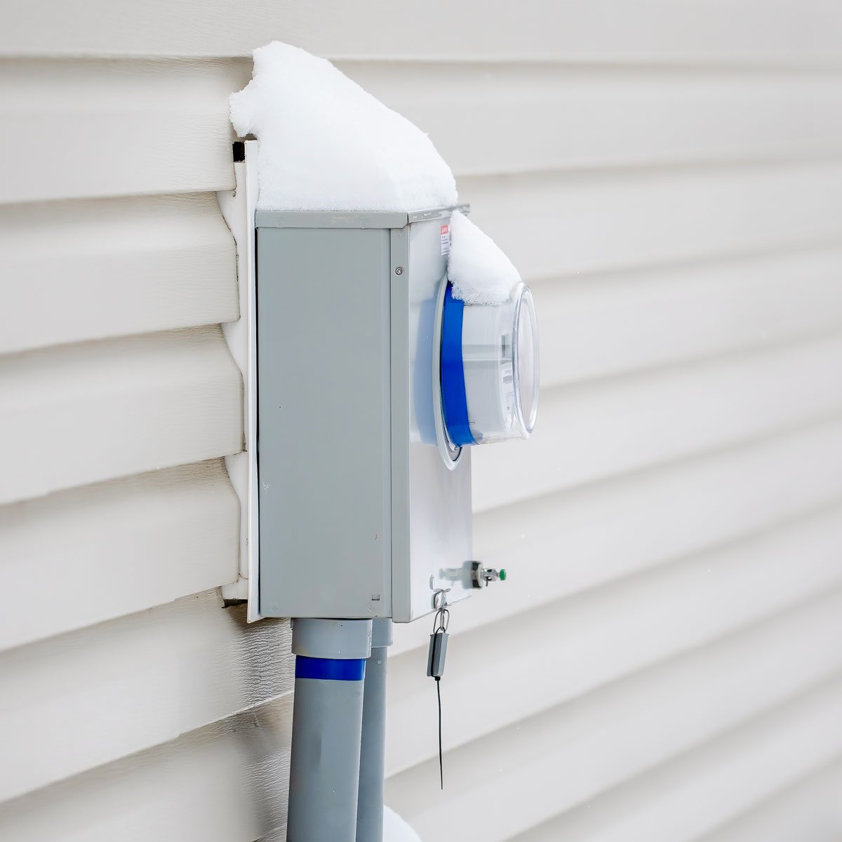 Electricity Power Meter In Winter