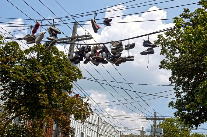 What Do Shoes On Power Lines Mean