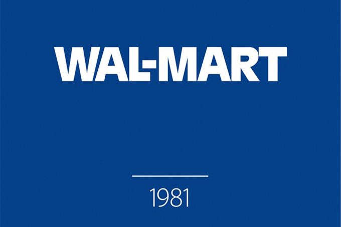 Walmart 1981 Logo on a dark blue background