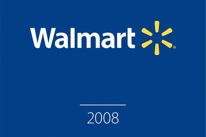 Walmart 2008 Logo on a dark blue background
