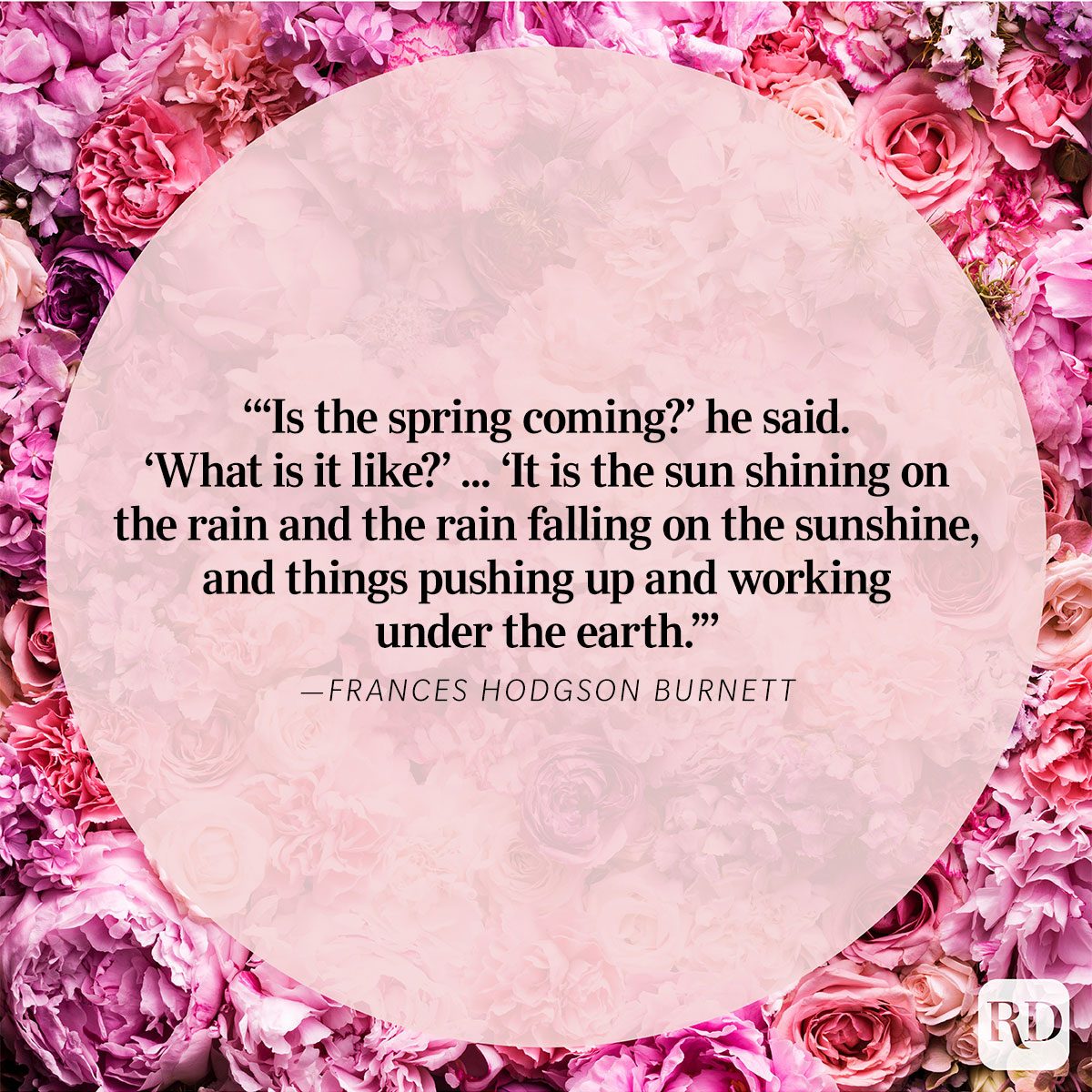 Nature Quote By Frances Hodgson Burnett