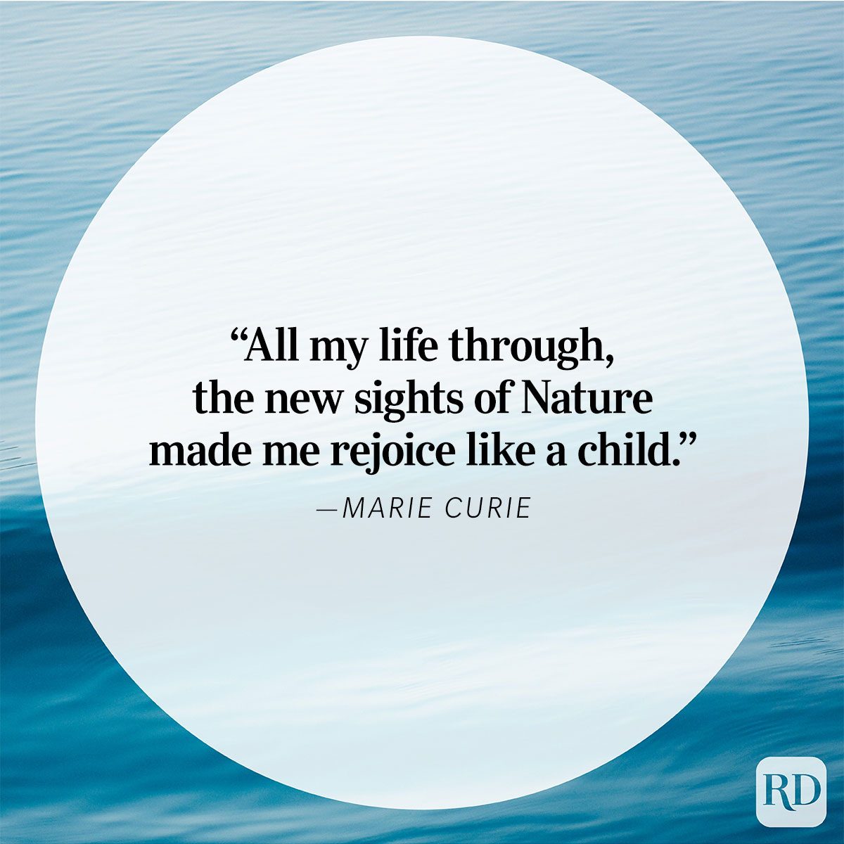 Nature Quote By Marie Curie